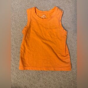 Primary Kids Cotton Vibrant Orange Tank Top, Unisex, Size 2-3